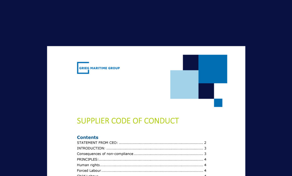 Supplier Code of Conduct.