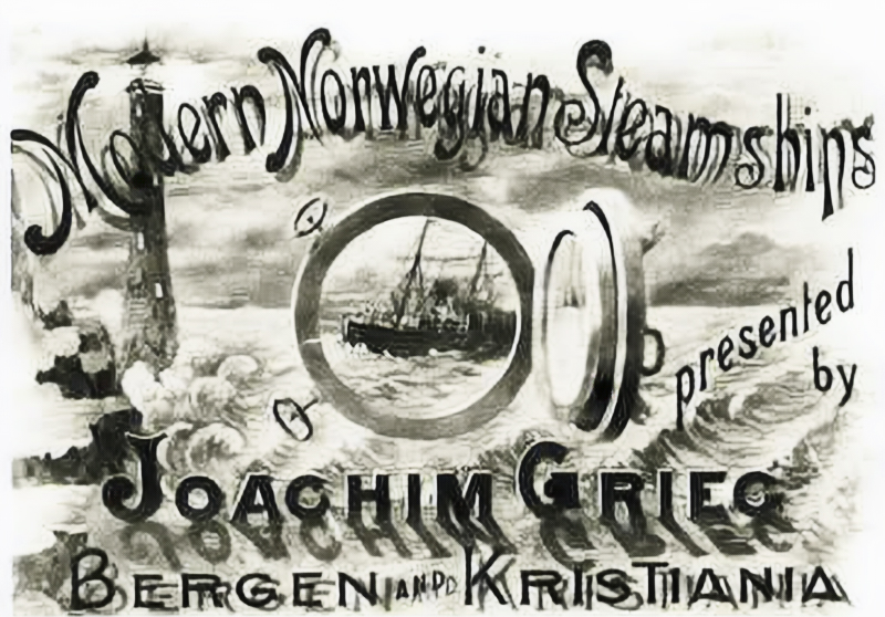 A drawing of the founded ship brokerage company in Bergen.