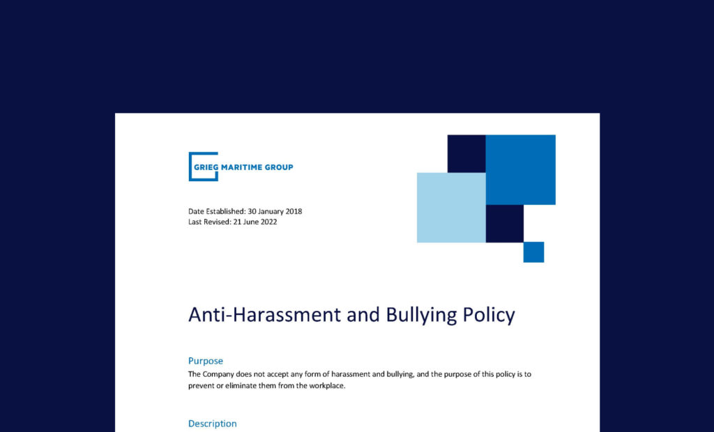 Anti-Harassment and Bullying Policy.