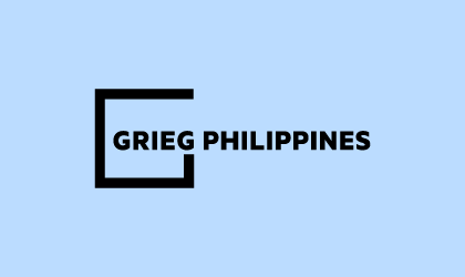 The logo of Grieg Philippines.
